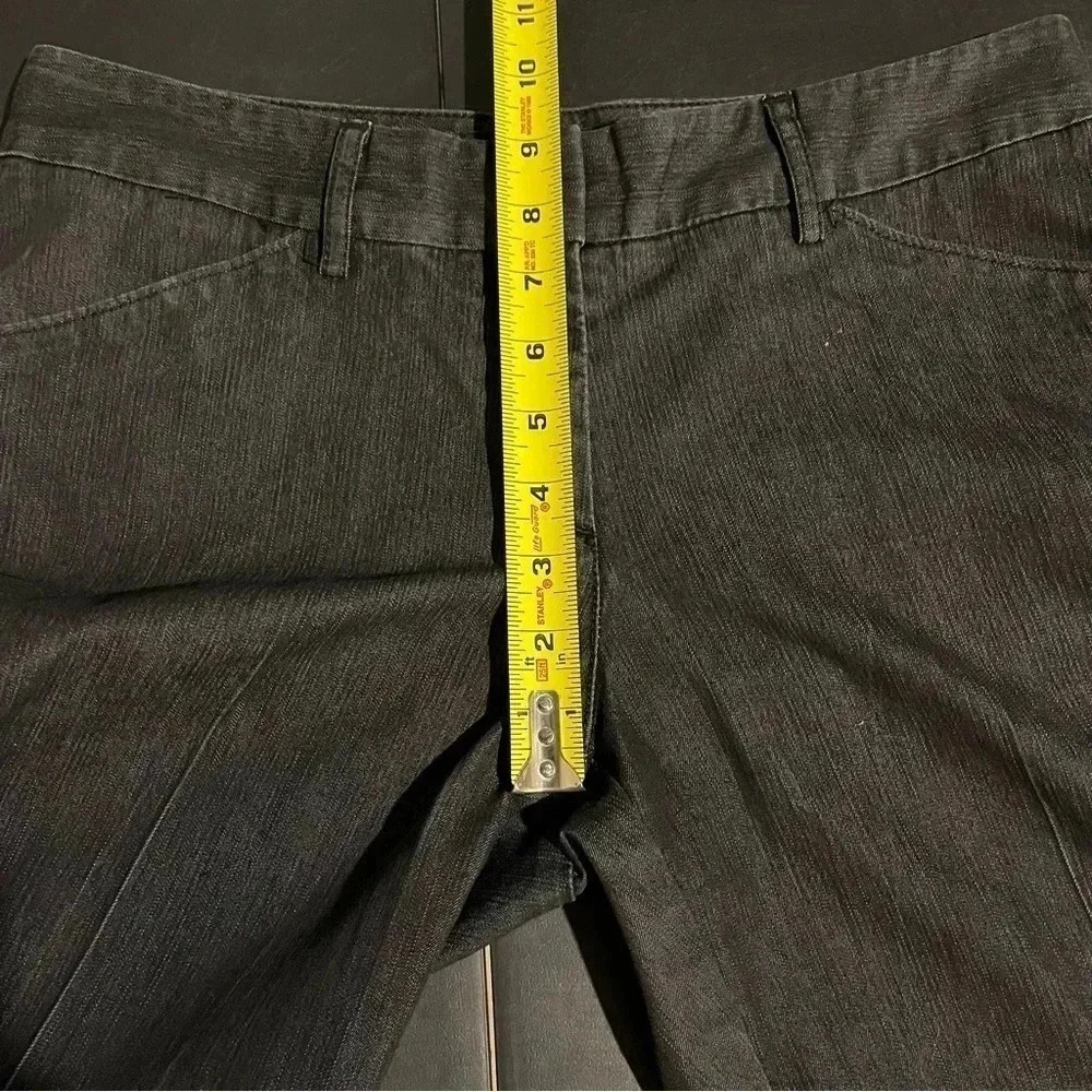 Express Womens Pants Gray Black Size 6 Editor Dress Pant Stretch Wide Leg Flare - Picture 7 of 10